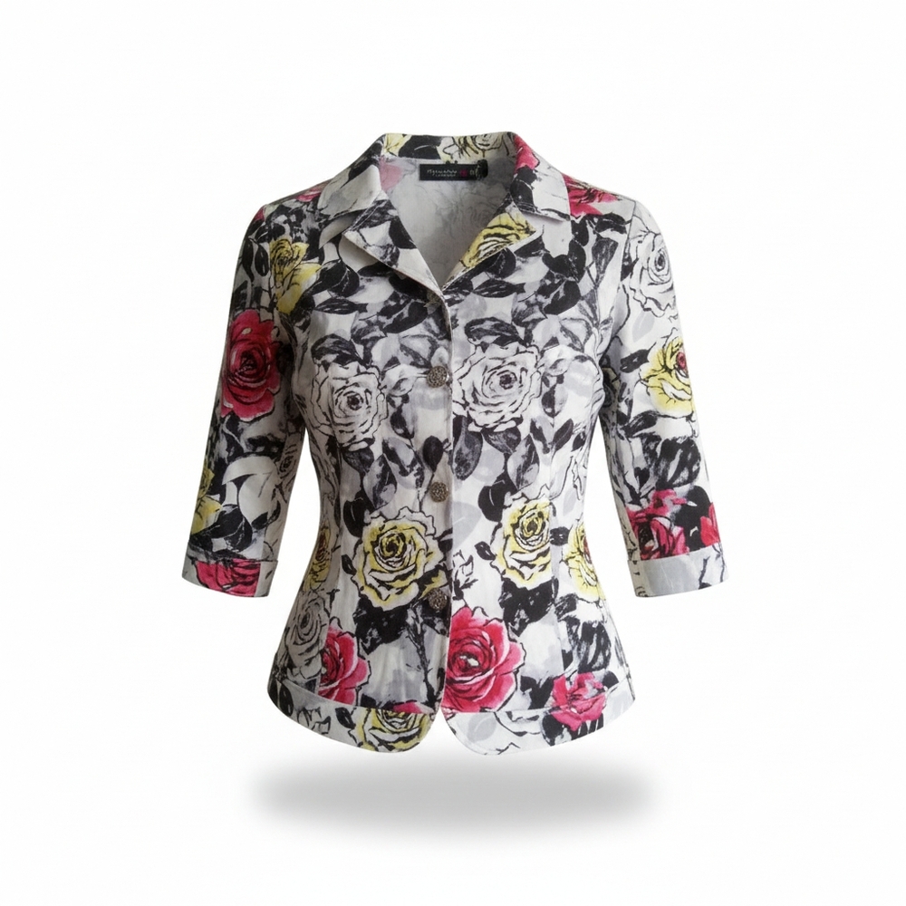 SPARTELLE Floral Button-Up Shirt SIZE XL - Picture 2 of 5